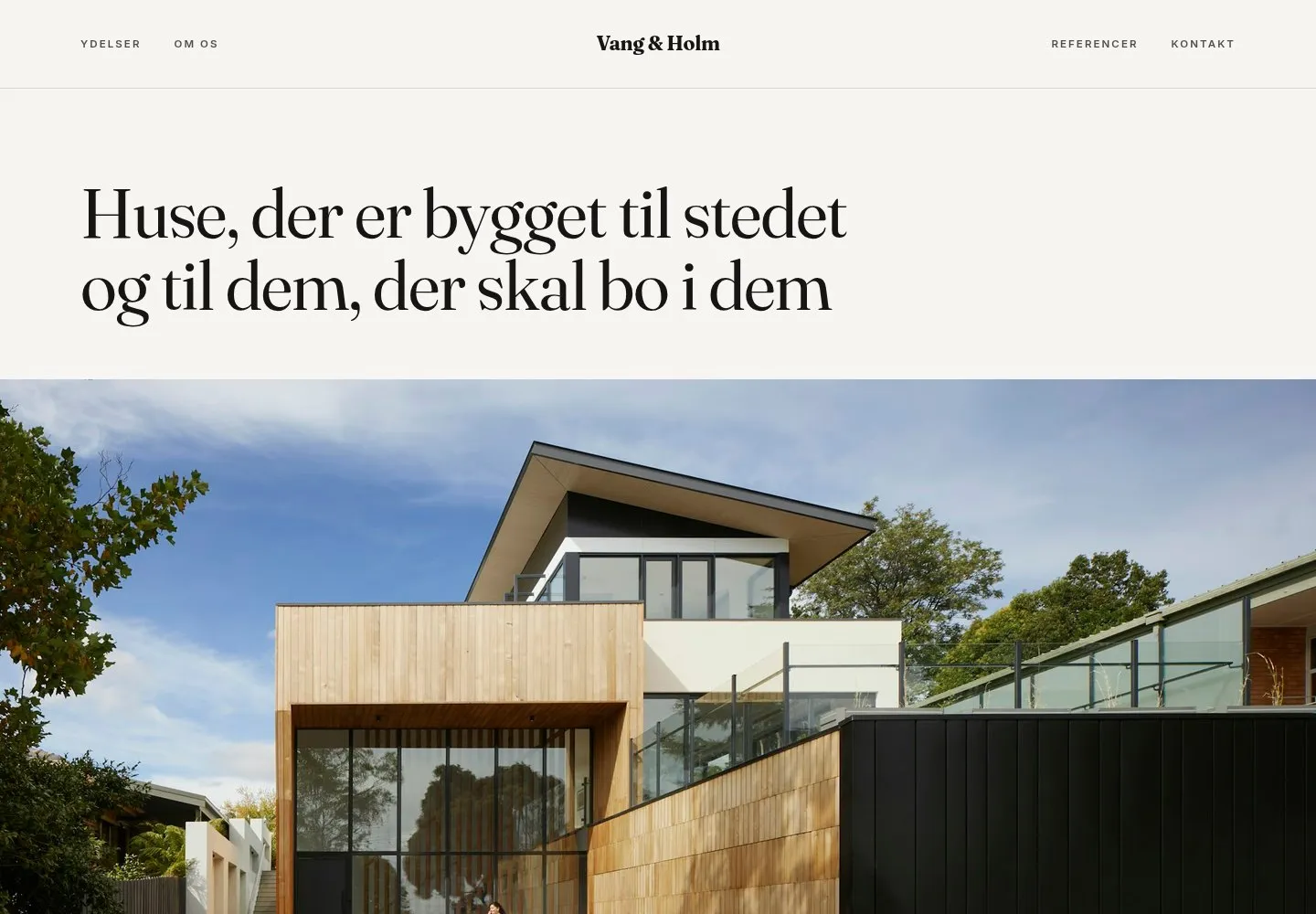 Eksempel på en hjemmeside i designretningen Premium